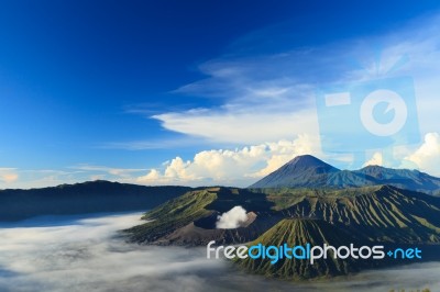 Bromo Mountain In East Java, Indonesia Stock Photo