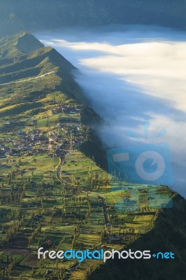 Bromo Vocano Mountain Stock Photo