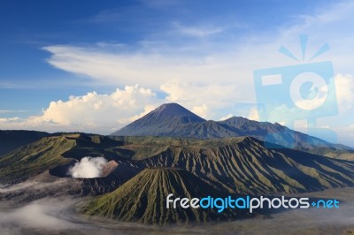 Bromo Vocano Mountain Stock Photo