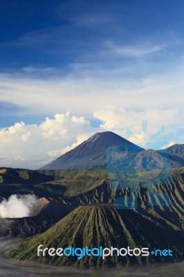 Bromo Vocano Mountain Stock Photo