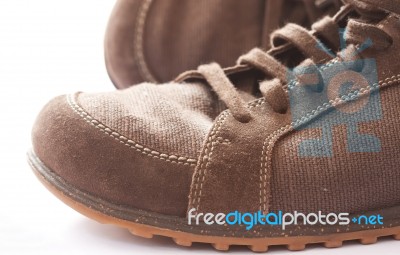 Brown Adventure Shoe Stock Photo