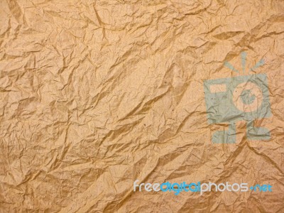 Brown Crumpled Paper Stock Photo