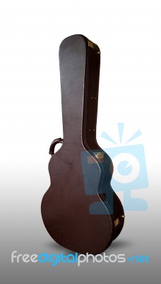 Brown Guitar Case Stock Photo