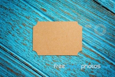 Brown Paper Business Card Stock Photo