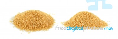 Brown Sugar Isolated On The White Background Stock Photo