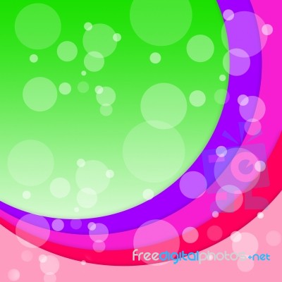 Bubbles Arcs Background Shows Circular Floating Circles
 Stock Image