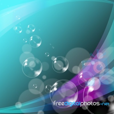 Bubbles Background Shows Translucent Soapy Spheres Stock Image