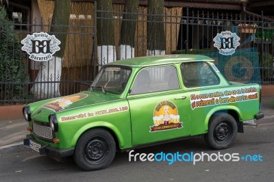 Bucharest/romania - September 21 : Trabant Parked In Bucharest R… Stock Photo
