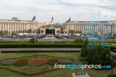 Bucharest/romania - September 21 : View From The Palace Of The P… Stock Photo