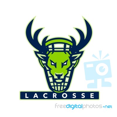 Buck Lacrosse Mascot Stock Image