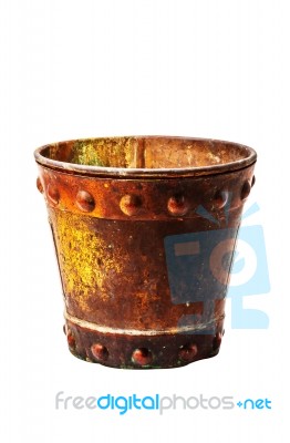 Bucket On White Background Stock Photo