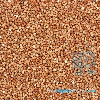 Buckwheat On A White Background Stock Photo