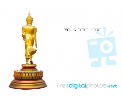 Buddha Statue With Blank Space For Text Stock Photo