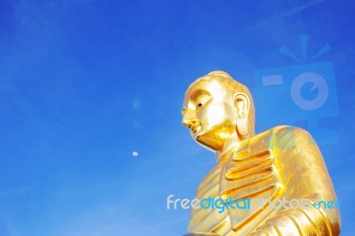 Buddha With Blue Sky Stock Photo