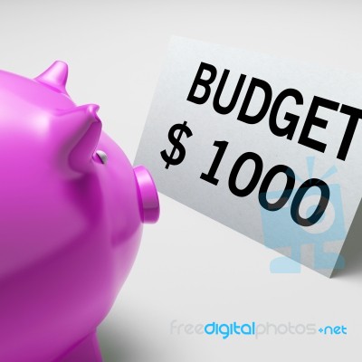 Budget Dollars Shows Spending And Costs Savings Stock Image