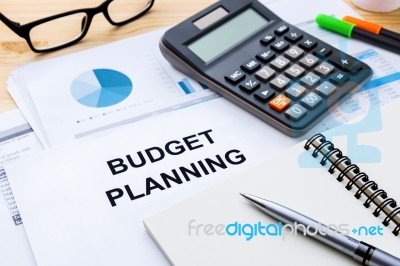 Budget Planning With Financial Data Stock Photo