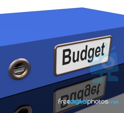 Budget word with folder Stock Image
