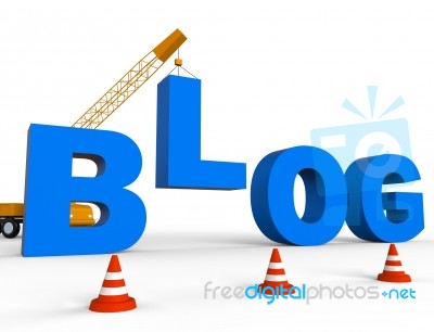 Build Blog Shows Internet Weblogs 3d Rendering Stock Image