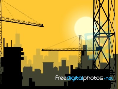 Building Plot Indicates City Construction And Buildings Stock Image