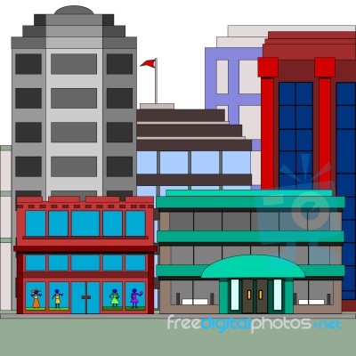 Building With A Dress Store Stock Image