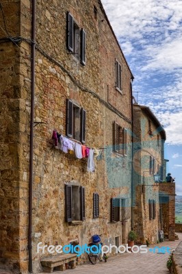 Buildings In Pienza Stock Photo