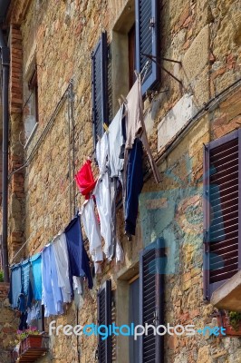Buildings In Pienza Tuscany Stock Photo