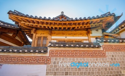 Bukchon Hanok Village,traditional Korean Style Architecture In Seoul,korea Stock Photo