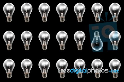  Bulbs Background Stock Photo