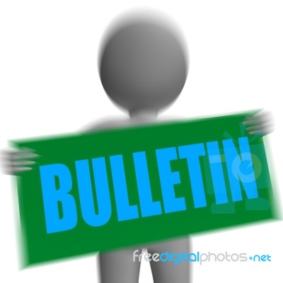 Bulletin Sign Character Displays Bulletin Board Or Announcement Stock Image