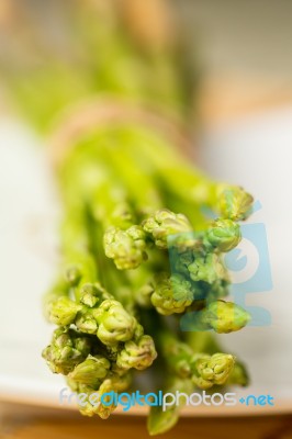 Bunch Of Fresh Asparagus Tie Stock Photo