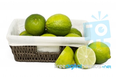 Bunch Of Lime Fruits Stock Photo