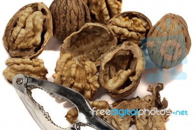 Bunch Of Walnuts Stock Photo