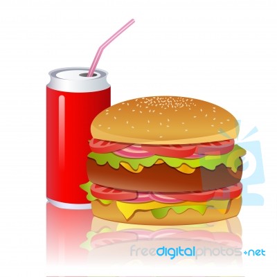 Burger And Drink Stock Image
