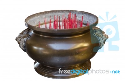 Burning Chinese Incense Stock Photo