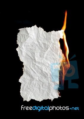 Burning Paper Stock Photo