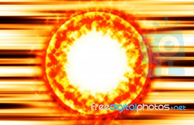 Burning Sun Protuberance Coronas Illustration Background Stock Photo