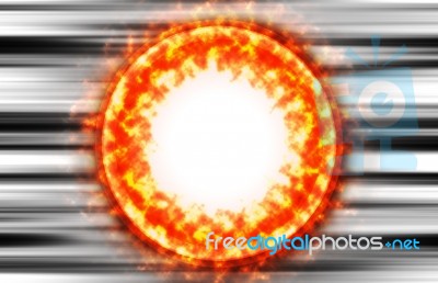 Burning Sun Protuberance Coronas Illustration Background Stock Photo