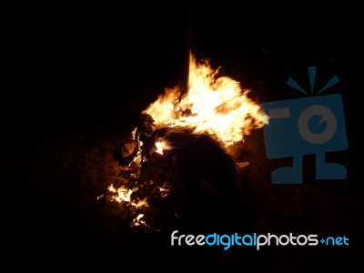 Burning The Witch Stock Photo