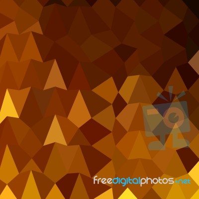Burnt Umber Brown Abstract Low Polygon Background Stock Image