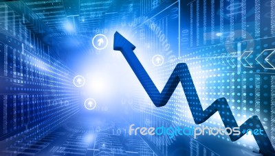 Business Arrow Graph Stock Image