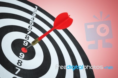 Business Competition Target And Darts Board Stock Photo