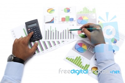 Business Data Analyzing Stock Photo