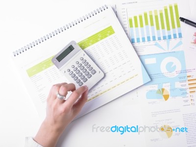 Business Data Analyzing Stock Photo