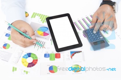 Business Data Analyzing - Stock Image Stock Photo