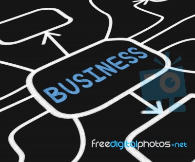 Business Diagram Means Company Venture Or Commerce Stock Image