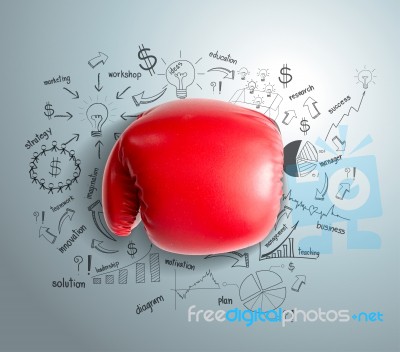 Business Fighting Idea Concept Stock Image