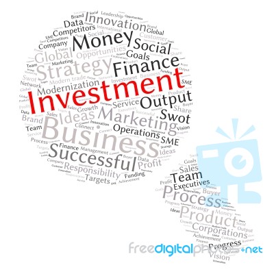 Business & Finance Related Word Cloud Background Stock Image