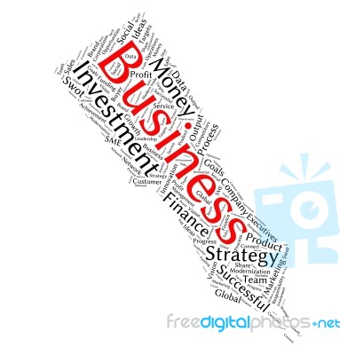 Business & Finance Related Word Cloud Background Stock Image