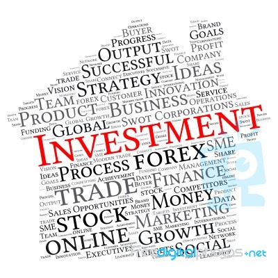 Business & Finance Related Word Cloud Background Stock Image
