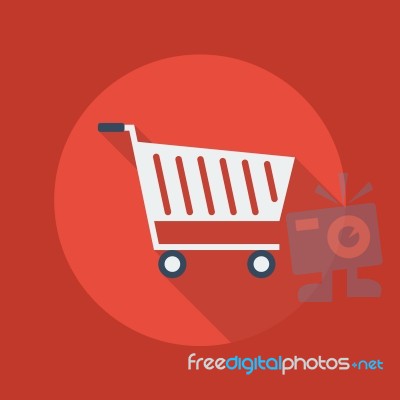 Business Flat Icon. Cart Stock Image